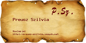 Preusz Szilvia névjegykártya